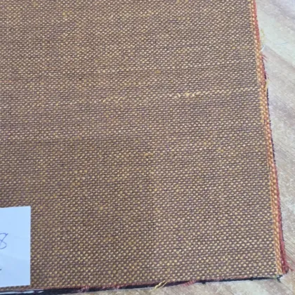 KashiFab Mustard Ochre Handloom Matka Silk Fabric - Banarasi Matka