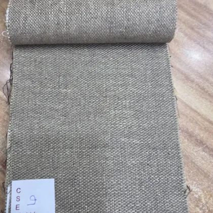 KashiFab Natural Mushroom Beige Matka Silk Fabric - Banarasi Matka
