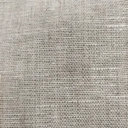 KashiFab Oatmeal Slub Plain Weave Linen Fabric