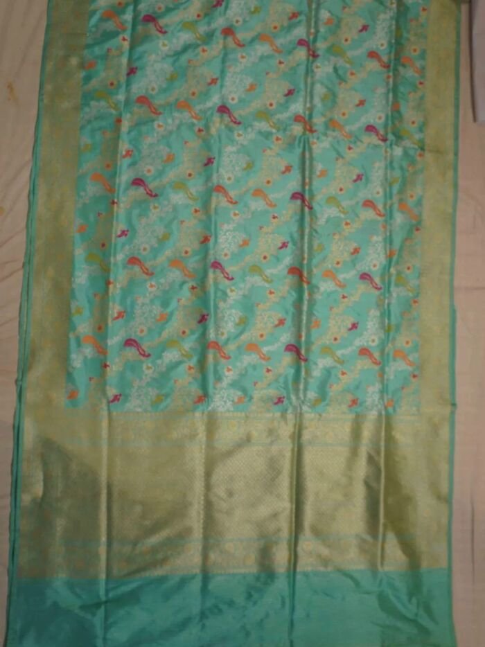 KashiFab Peach Banarasi Silk Saree 1 KashiFab Peach Banarasi Silk Saree online - authentic Varanasi Banarasi silk saree