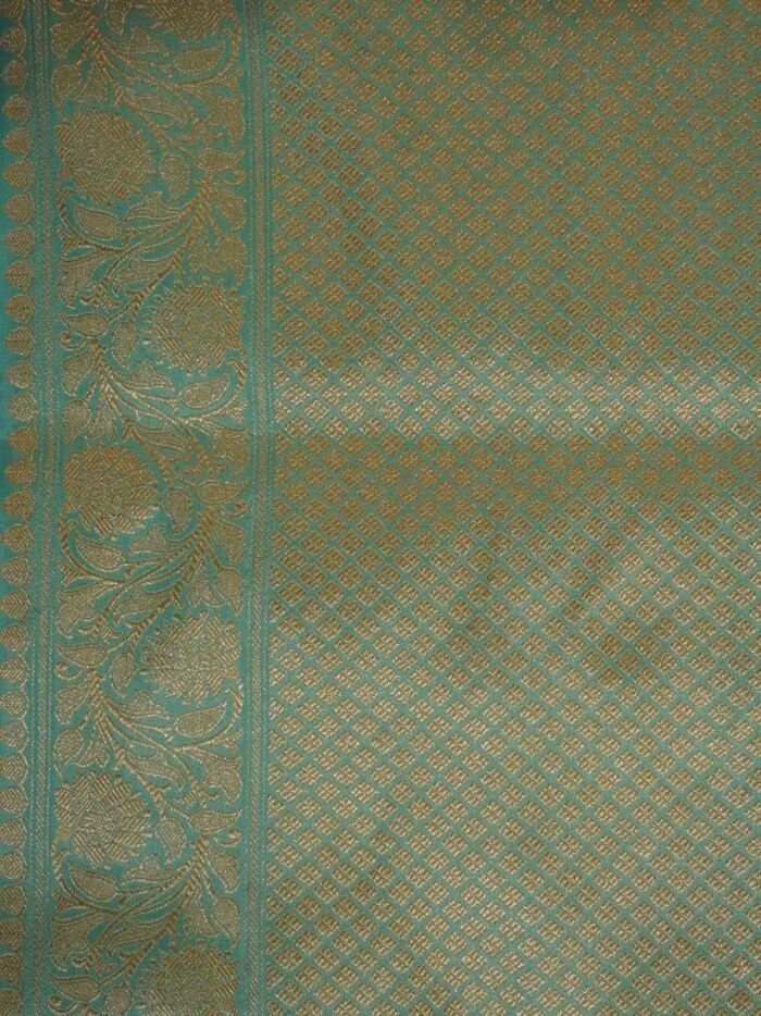 KashiFab Peach Banarasi Silk Saree 3 KashiFab Peach Banarasi Silk Saree online - authentic Varanasi Banarasi silk saree - detail view 3