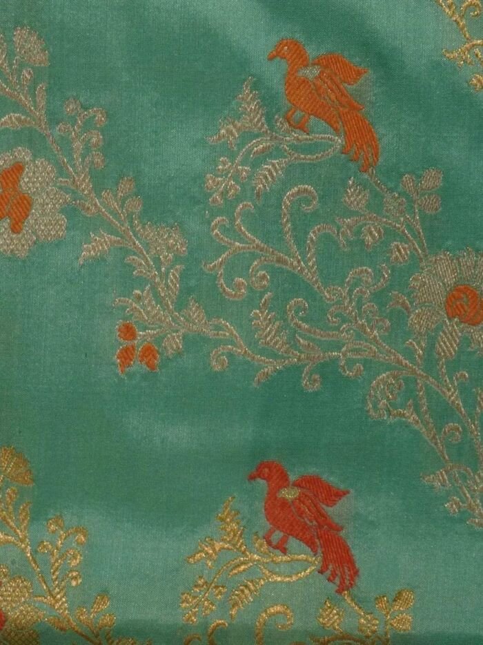 KashiFab Peach Banarasi Silk Saree 4 KashiFab Peach Banarasi Silk Saree online - authentic Varanasi Banarasi silk saree - detail view 4