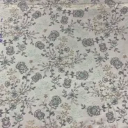 KashiFab CHO Ivory Scattered Floral Embroidery - handloom embroidery fabric Varanasi wholesale