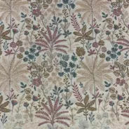 KashiFab CHO Ivory Meadow Leaf Embroidery - handloom embroidery fabric Varanasi wholesale
