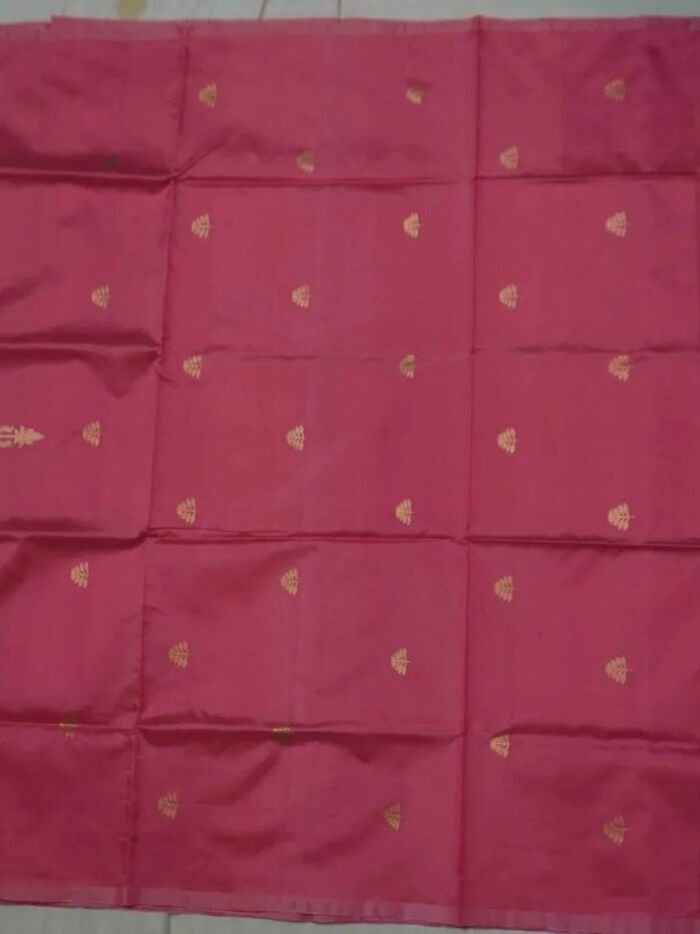KashiFab Rose Pink Banarasi Silk Coord Set 1 KashiFab Rose Pink Banarasi Silk Coord Set online - authentic Varanasi Banarasi silk coord set
