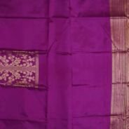 KashiFab Rose Pink Banarasi Silk Coord Set online - authentic Varanasi Banarasi silk coord set