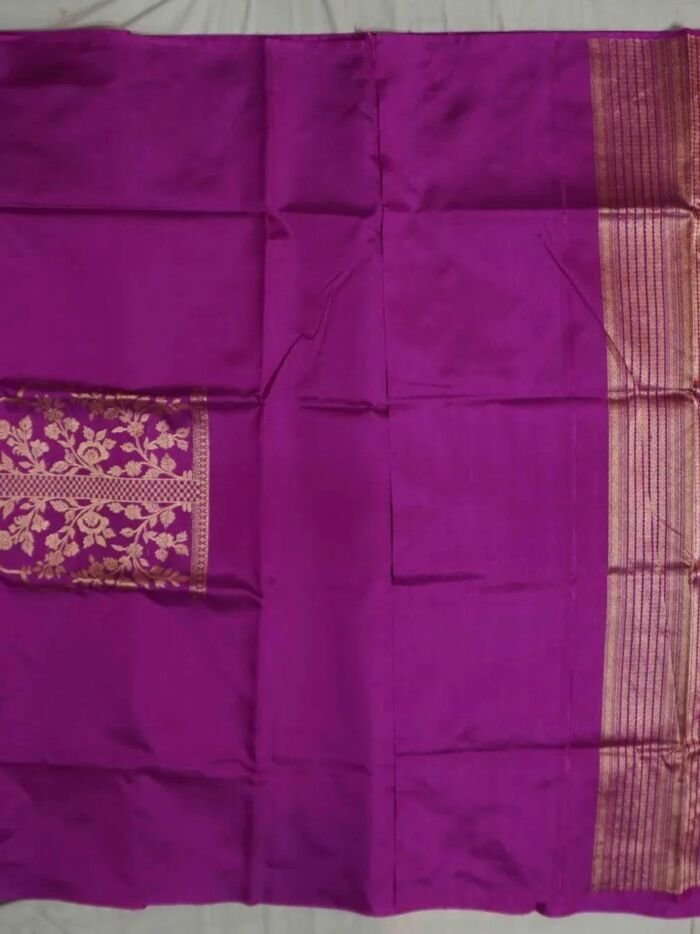 KashiFab Rose Pink Banarasi Silk Coord Set online - authentic Varanasi Banarasi silk coord set