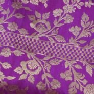 KashiFab Rose Pink Banarasi Silk Coord Set online - authentic Varanasi Banarasi silk coord set - detail view 2