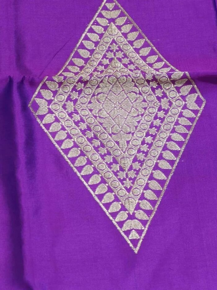 KashiFab Rose Pink Banarasi Silk Coord Set online - authentic Varanasi Banarasi silk coord set - detail view 3