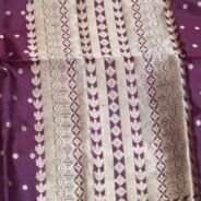 KashiFab Rose Pink Banarasi Silk Coord Set online - authentic Varanasi Banarasi silk coord set - detail view 3