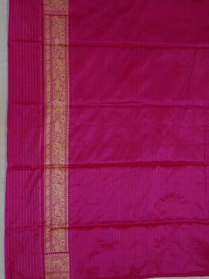 KashiFab Rose Pink Banarasi Silk Saree online - authentic Varanasi Banarasi silk saree