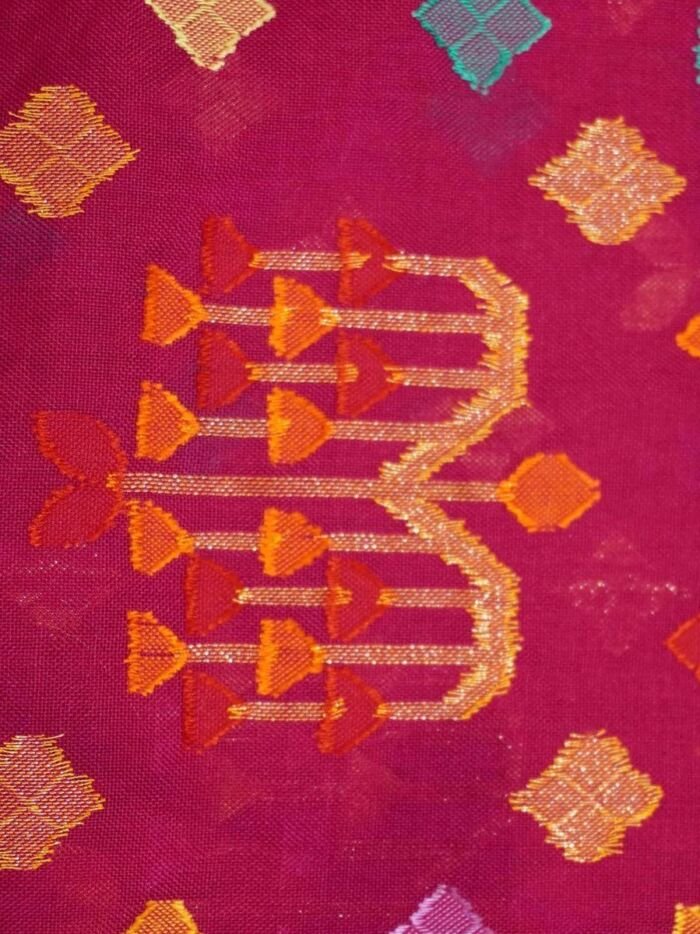 KashiFab Rose Pink Banarasi Silk Saree 1 KashiFab Rose Pink Banarasi Silk Saree online - authentic Varanasi Banarasi silk saree