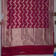 KashiFab Rose Pink Banarasi Silk Saree online - authentic Varanasi Banarasi silk saree