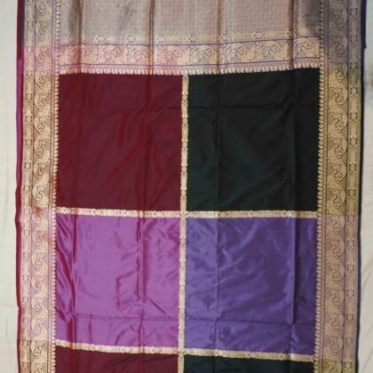 KashiFab Rose Pink Banarasi Silk Saree online - authentic Varanasi Banarasi silk saree