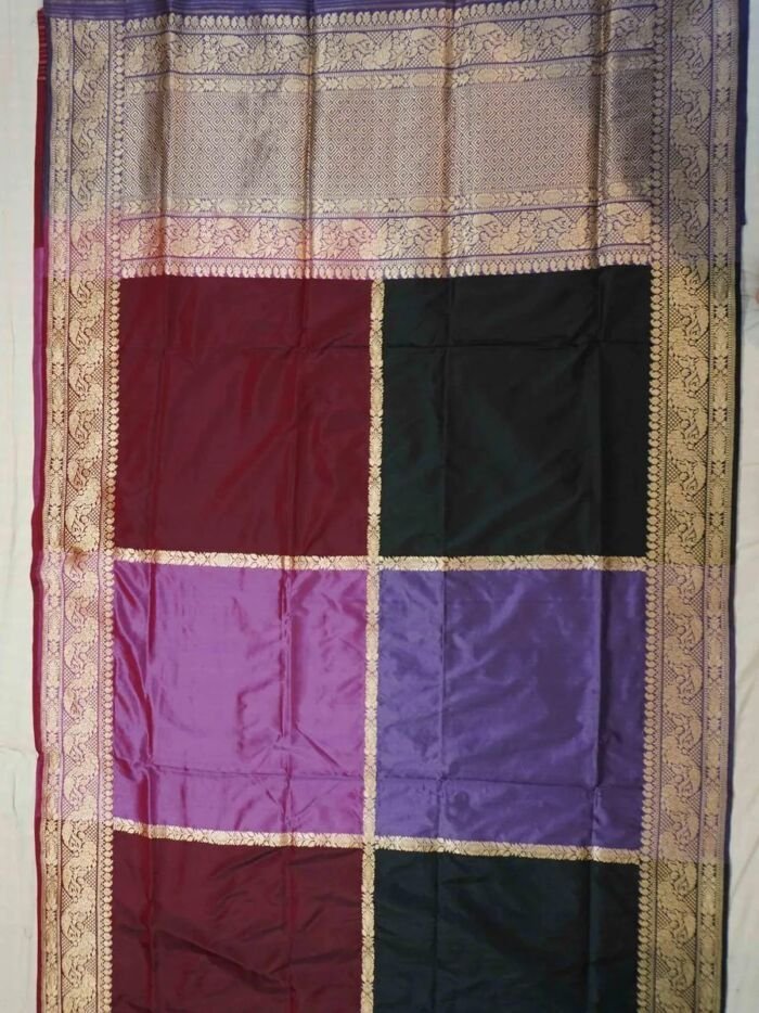 KashiFab Rose Pink Banarasi Silk Saree online - authentic Varanasi Banarasi silk saree