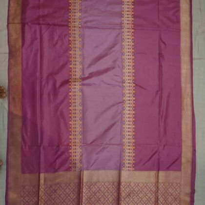 KashiFab Rose Pink Banarasi Silk Saree online - authentic Varanasi Banarasi silk saree