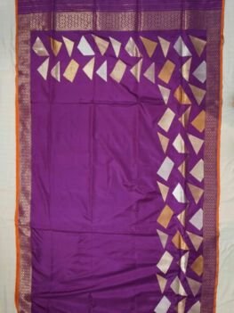 KashiFab Rose Pink Banarasi Silk Saree online - authentic Varanasi Banarasi silk saree