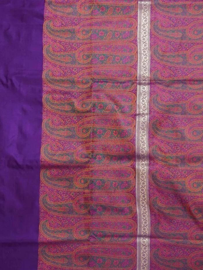 KashiFab Rose Pink Banarasi Silk Saree 2 KashiFab Rose Pink Banarasi Silk Saree online - authentic Varanasi Banarasi silk saree - detail view 2