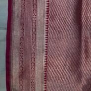 KashiFab Rose Pink Banarasi Silk Saree online - authentic Varanasi Banarasi silk saree - detail view 2