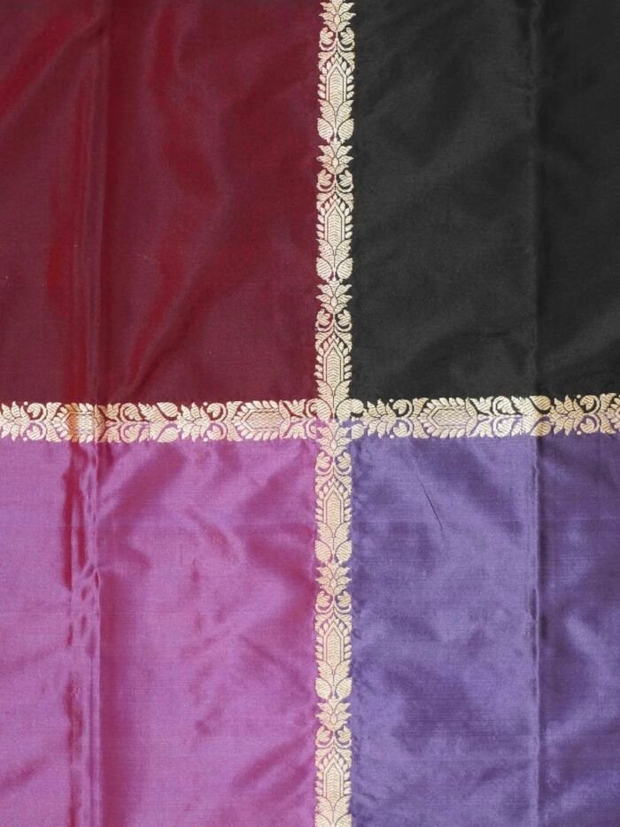 KashiFab Rose Pink Banarasi Silk Saree online - authentic Varanasi Banarasi silk saree - detail view 2