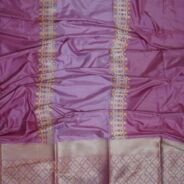 KashiFab Rose Pink Banarasi Silk Saree online - authentic Varanasi Banarasi silk saree - detail view 2