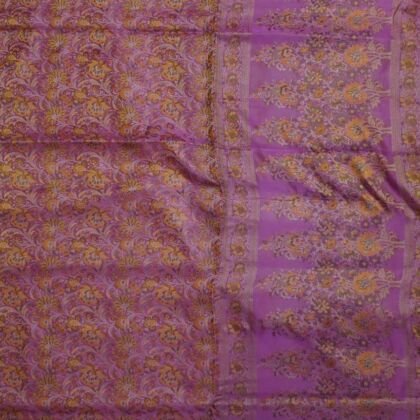 KashiFab Rose Pink Banarasi Silk Saree online - authentic Varanasi Banarasi silk saree - detail view 2