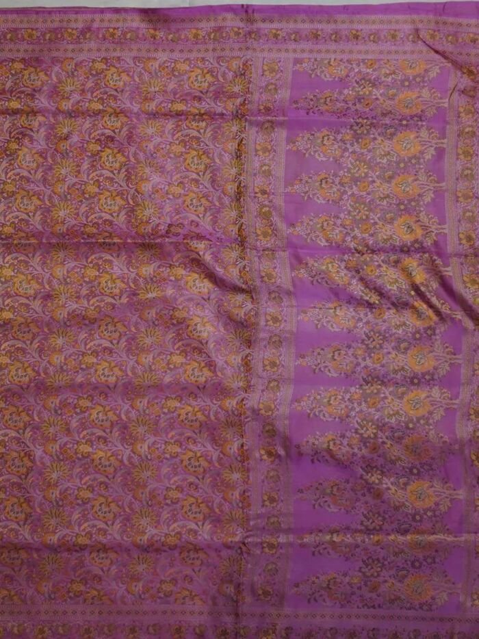 KashiFab Rose Pink Banarasi Silk Saree online - authentic Varanasi Banarasi silk saree - detail view 2