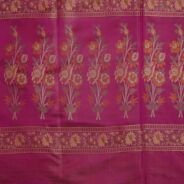 KashiFab Rose Pink Banarasi Silk Saree online - authentic Varanasi Banarasi silk saree - detail view 3