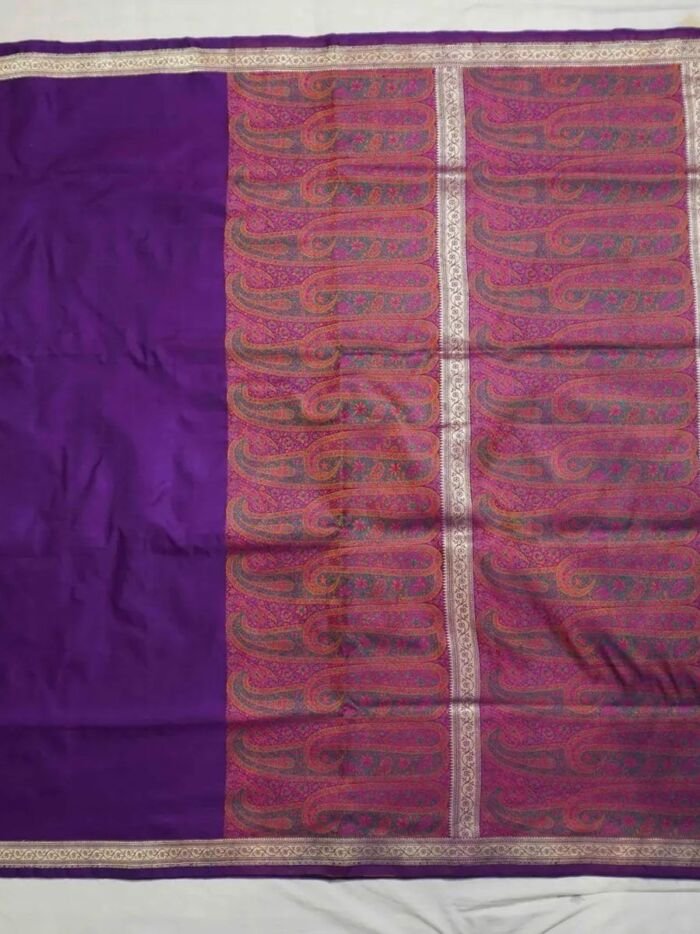 KashiFab Rose Pink Banarasi Silk Saree 3 KashiFab Rose Pink Banarasi Silk Saree online - authentic Varanasi Banarasi silk saree - detail view 3