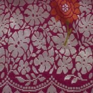 KashiFab Rose Pink Banarasi Silk Saree online - authentic Varanasi Banarasi silk saree - detail view 3