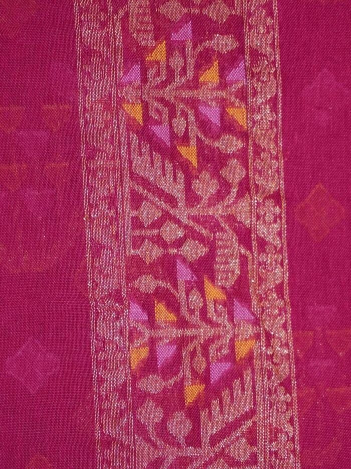KashiFab Rose Pink Banarasi Silk Saree 3 KashiFab Rose Pink Banarasi Silk Saree online - authentic Varanasi Banarasi silk saree - detail view 3