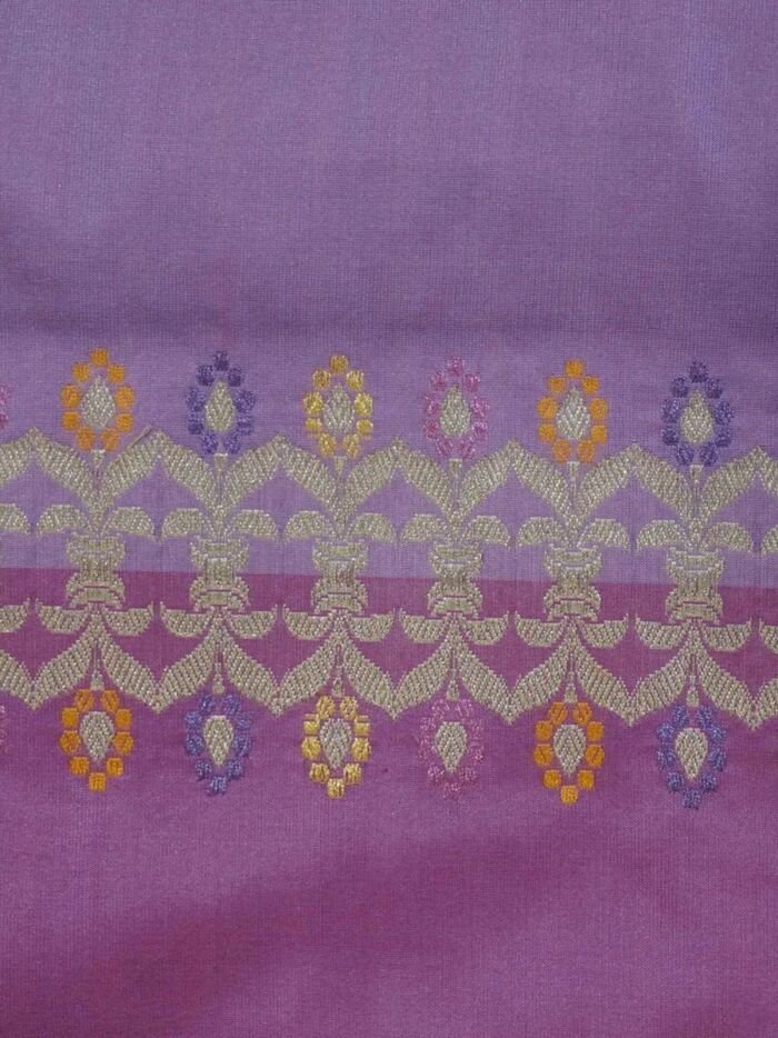 KashiFab Rose Pink Banarasi Silk Saree online - authentic Varanasi Banarasi silk saree - detail view 3