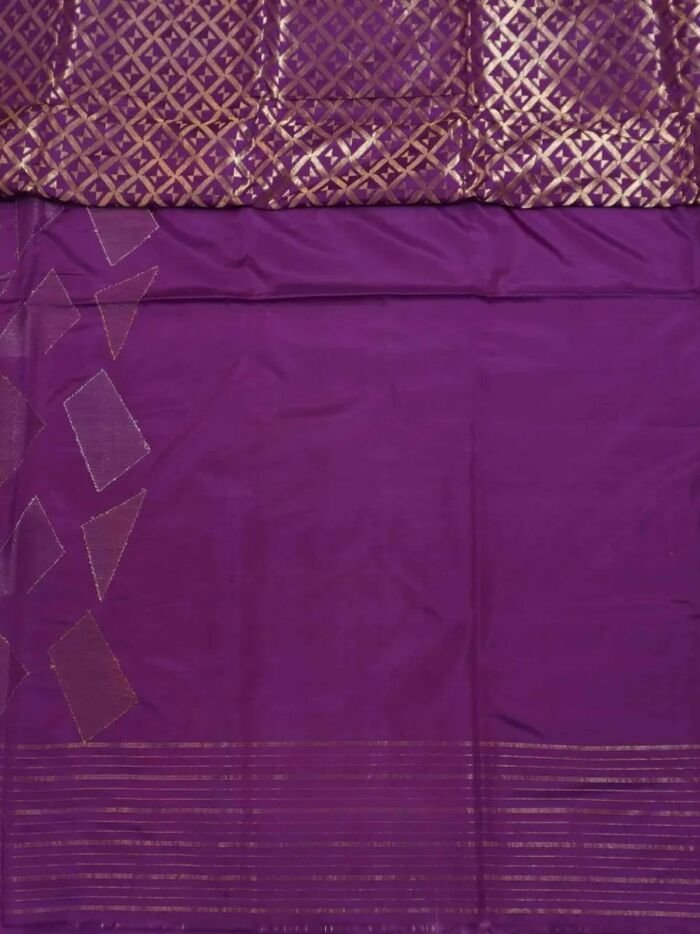 KashiFab Rose Pink Banarasi Silk Saree online - authentic Varanasi Banarasi silk saree - detail view 3