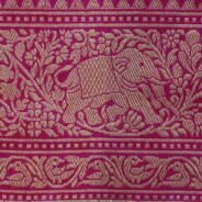 KashiFab Rose Pink Banarasi Silk Saree online - authentic Varanasi Banarasi silk saree - detail view 5
