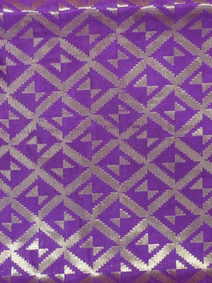 KashiFab Rose Pink Banarasi Silk Saree online - authentic Varanasi Banarasi silk saree - detail view 5