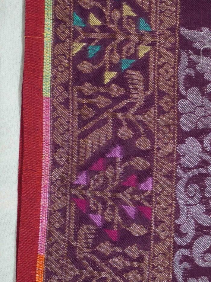KashiFab Rose Pink Banarasi Silk Saree 6 KashiFab Rose Pink Banarasi Silk Saree online - authentic Varanasi Banarasi silk saree - detail view 6