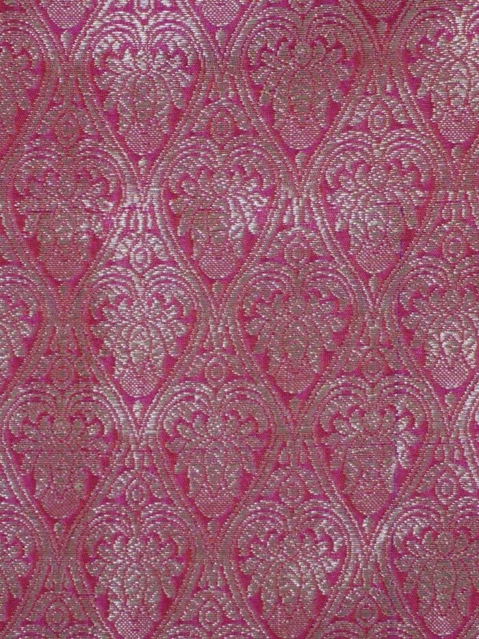 KashiFab Rose Pink Banarasi Silk Saree online - authentic Varanasi Banarasi silk saree - detail view 6