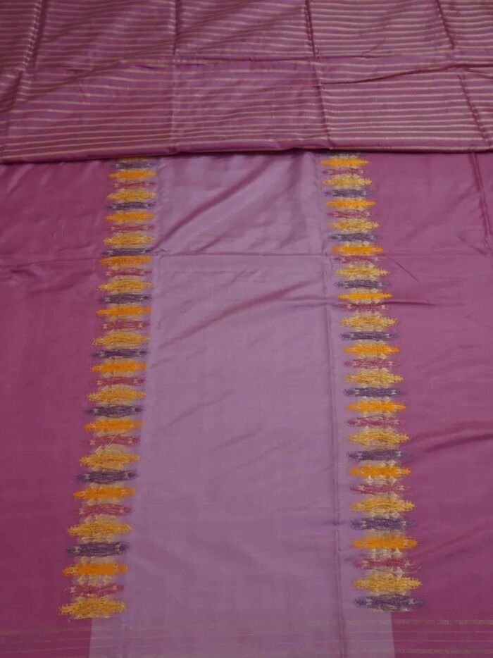 KashiFab Rose Pink Banarasi Silk Saree online - authentic Varanasi Banarasi silk saree - detail view 6