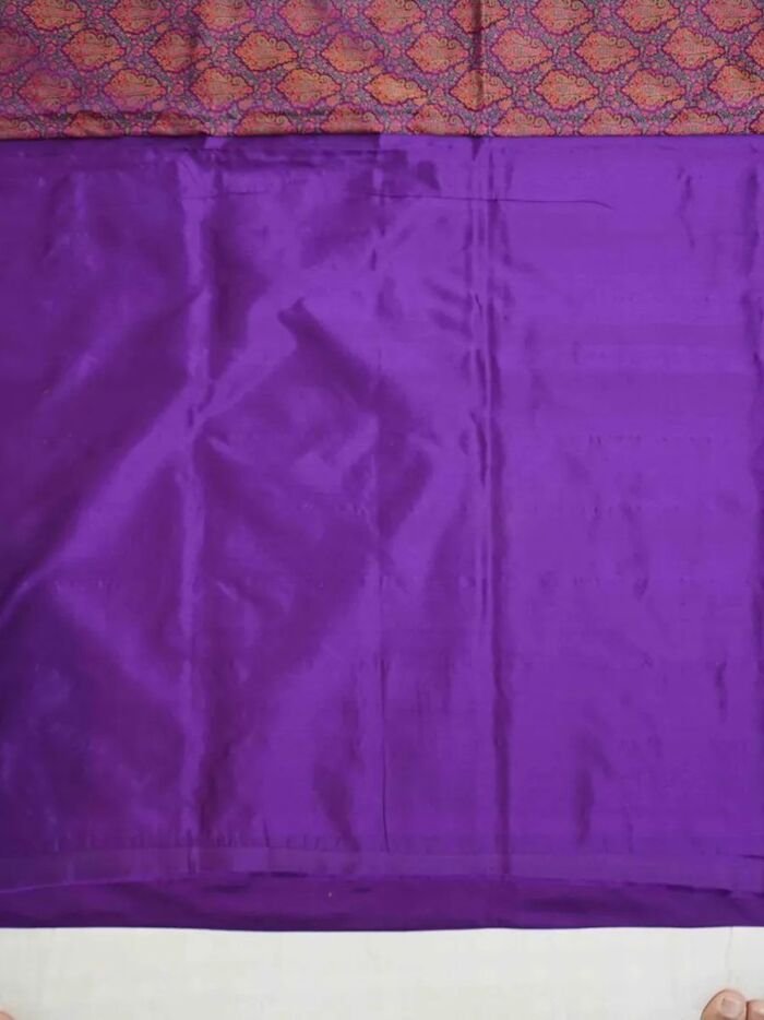 KashiFab Rose Pink Banarasi Silk Saree 6 KashiFab Rose Pink Banarasi Silk Saree online - authentic Varanasi Banarasi silk saree - detail view 6