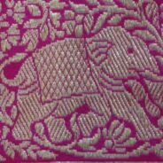 KashiFab Rose Pink Banarasi Silk Saree online - authentic Varanasi Banarasi silk saree - detail view 6