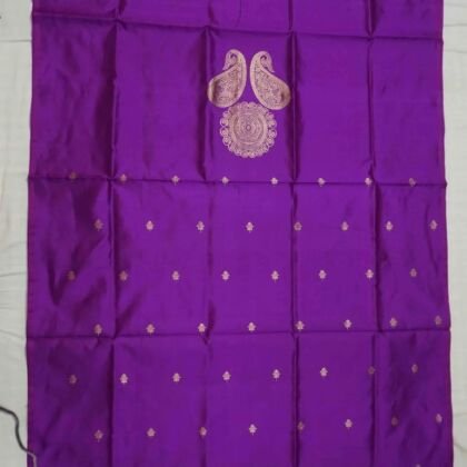 KashiFab Royal Purple Banarasi Silk Coord Set online - authentic Varanasi Banarasi silk coord set