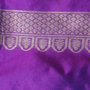 KashiFab Royal Purple Banarasi Silk Coord Set online - authentic Varanasi Banarasi silk coord set - detail view 3