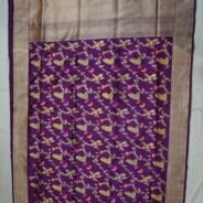 KashiFab Royal Purple Banarasi Silk Saree online - authentic Varanasi Banarasi silk saree