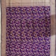 KashiFab Royal Purple Banarasi Silk Saree online - authentic Varanasi Banarasi silk saree