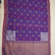 KashiFab Royal Purple Banarasi Silk Saree online - authentic Varanasi Banarasi silk saree