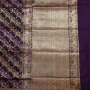 KashiFab Royal Purple Banarasi Silk Saree online - authentic Varanasi Banarasi silk saree