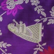 KashiFab Royal Purple Banarasi Silk Saree online - authentic Varanasi Banarasi silk saree - detail view 2