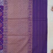KashiFab Royal Purple Banarasi Silk Saree online - authentic Varanasi Banarasi silk saree - detail view 2