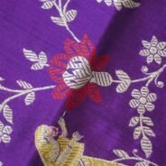 KashiFab Royal Purple Banarasi Silk Saree online - authentic Varanasi Banarasi silk saree - detail view 3
