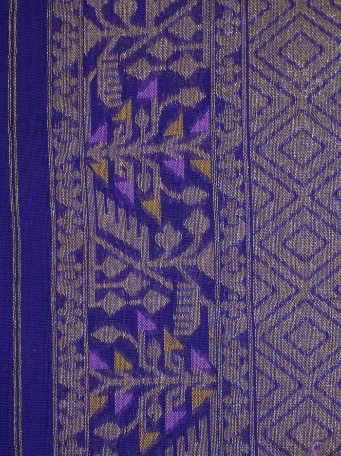 KashiFab Royal Purple Banarasi Silk Saree online - authentic Varanasi Banarasi silk saree - detail view 3